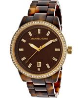 Watch strap Michael Kors MK5254 Plastic Brown 18mm