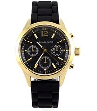 Watch strap Michael Kors MK5408 Silicone Black 18mm