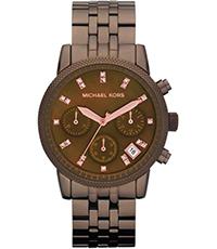 Watch strap Michael Kors MK5547 Steel Brown 18mm