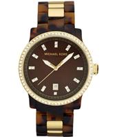 Watch strap Michael Kors MK5714 Plastic Brown 18mm