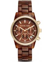 Watch strap Michael Kors MK6279 Plastic Brown 18mm