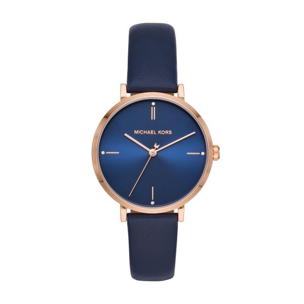 Watch strap Michael Kors MK7124 Leather Blue 16mm