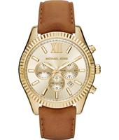 Watch strap Michael Kors MK8447 Leather Brown 22mm