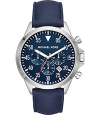 Watch strap Michael Kors MK8617 Leather Blue 22mm