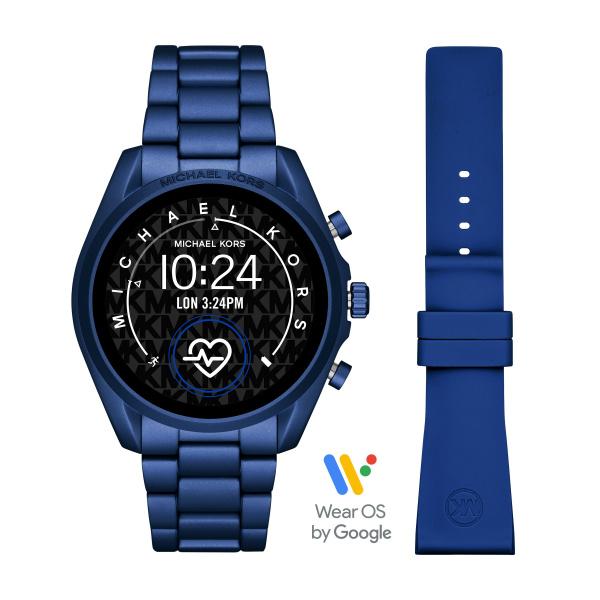 Watch strap Smartwatch Michael Kors MKT5102 Aluminum Blue 22mm