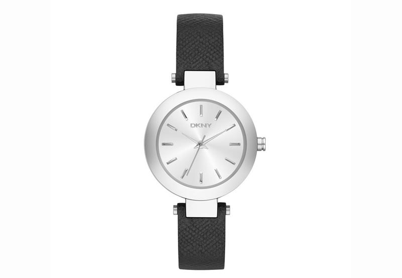 Watch strap DKNY NY2199 Leather Black