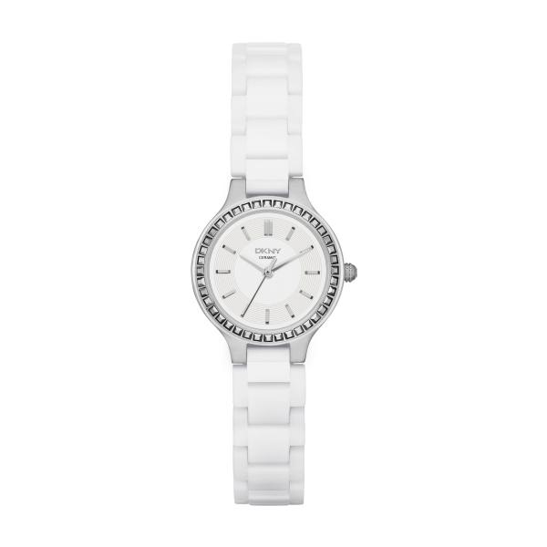 Watch strap DKNY NY2249 Ceramics White