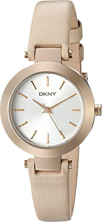 Watch strap DKNY NY2457 Leather Beige 10mm