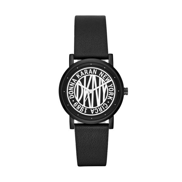 Watch strap DKNY NY2765 Leather Black 18mm