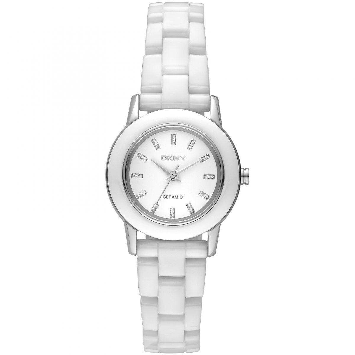 Watch strap DKNY NY8295 Ceramics White 14mm