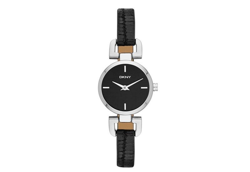 Watch strap DKNY NY8878 Leather Black 14mm