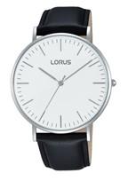 Lorus watch strap RH883BX9 / VJ21 X071 / RHG055X Leather Black 20mm + black stitching