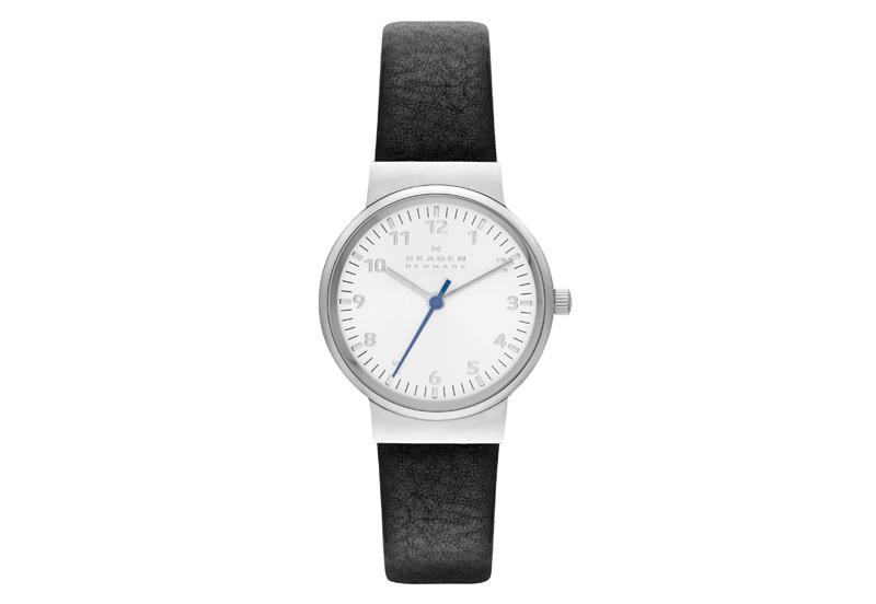 Watch strap Skagen SKW2188 Leather Black 14mm