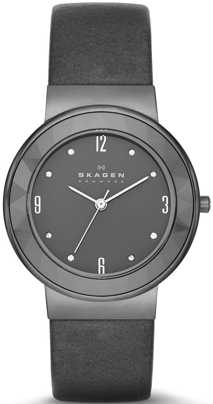 Watch strap Skagen SKW2224 Leather Grey