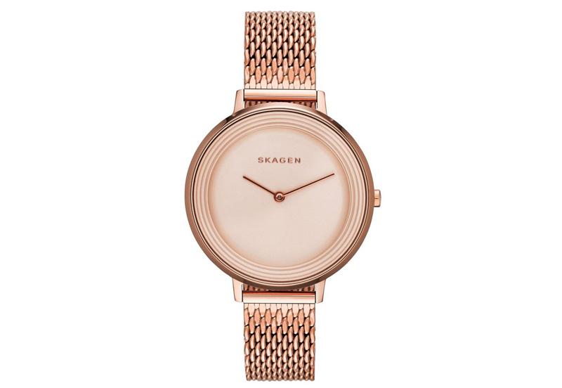 Watch strap Skagen SKW2334 Steel Rosé 14mm