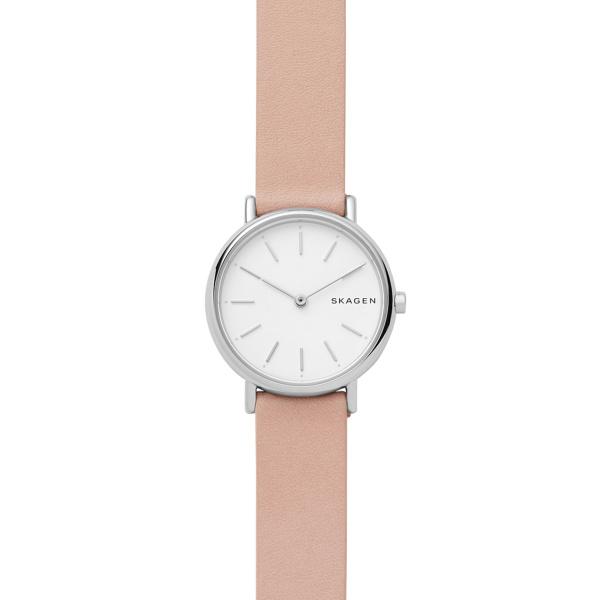 Watch strap Skagen SKW2695 Leather Pink 14mm