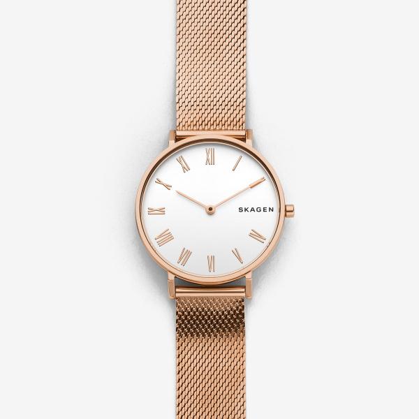 Watch strap Skagen SKW2714 Milanese Rosé 16mm