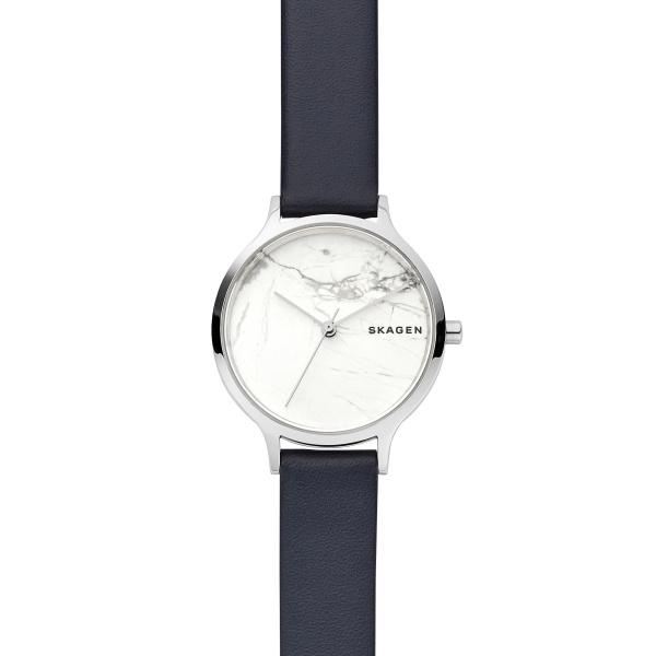 Watch strap Skagen SKW2719 Leather Blue 14mm