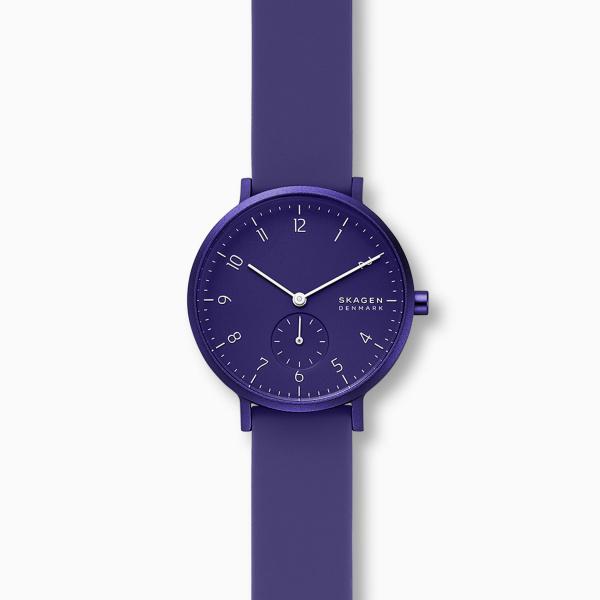 Watch strap Skagen SKW2802 Silicone Purple 16mm