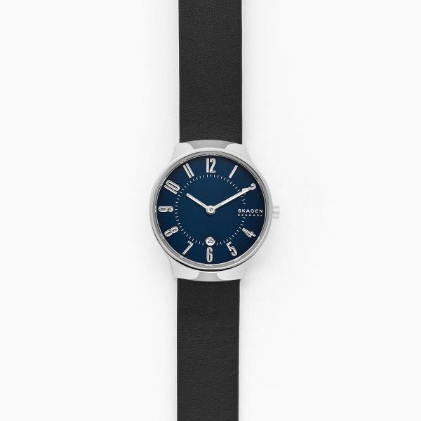 Watch strap Skagen SKW2807 Leather Black 14mm