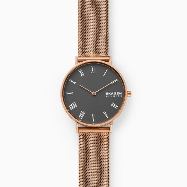 Watch strap Skagen SKW2813 Milanese Rosé 16mm