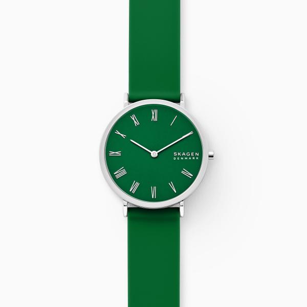 Watch strap Skagen SKW2884 Silicone Green 16mm