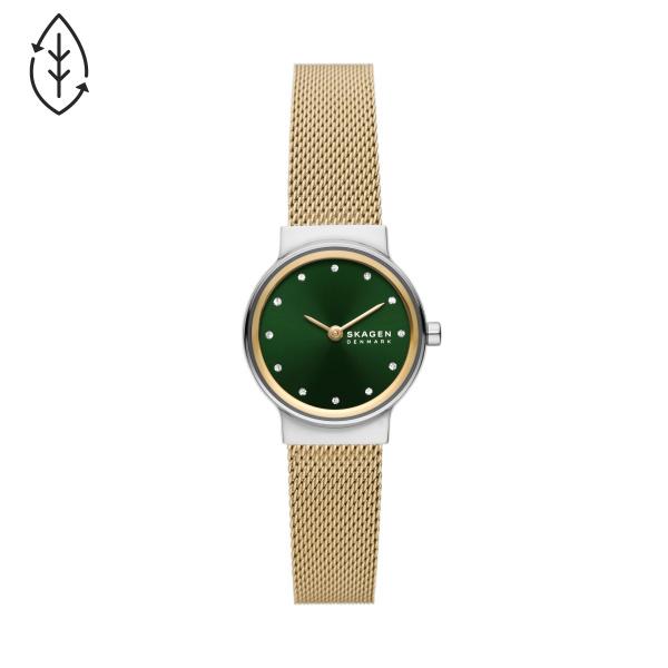 Watch strap Skagen SKW3068 Milanese Gold Toned 12mm