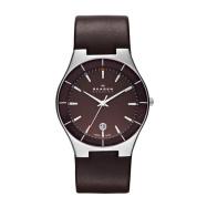 Watch strap Skagen SKW6038 Leather Brown