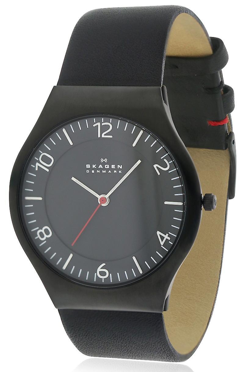 Watch strap Skagen SKW6113 Leather Black 22mm