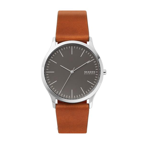 Watch strap Skagen SKW6552 Leather Brown 22mm