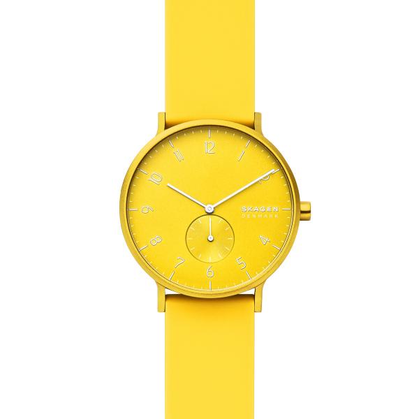 Watch strap Skagen SKW6557 Silicone Yellow 20mm