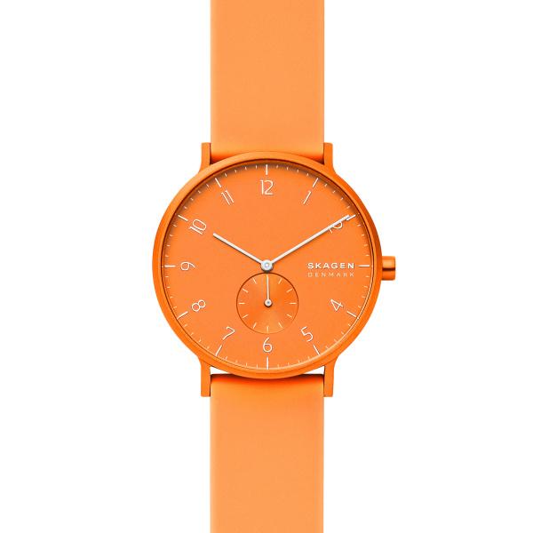 Watch strap Skagen SKW6558 Silicone Orange 20mm