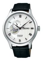 Watch strap Seiko SSA379J1 / 4R39-00W0 Leather Black 20mm