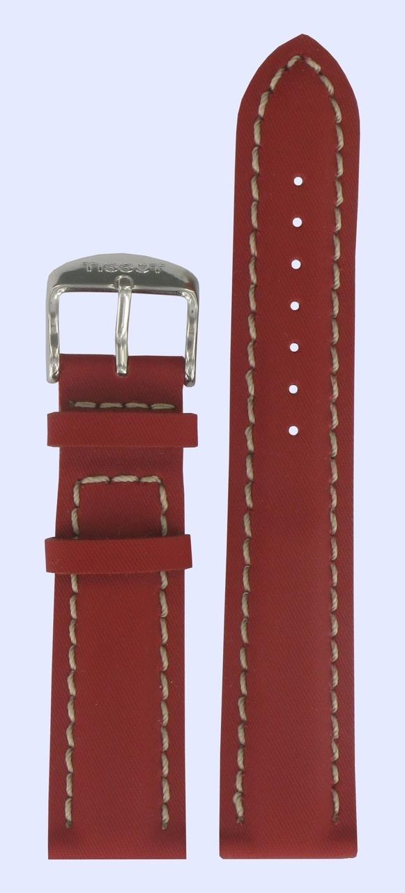 Watch strap Tissot T600013018 Leather Red 20mm