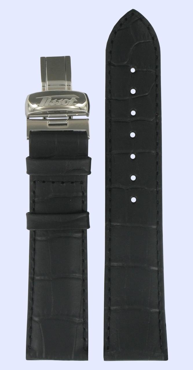 Watch strap Tissot T600013050 Leather Black 20mm