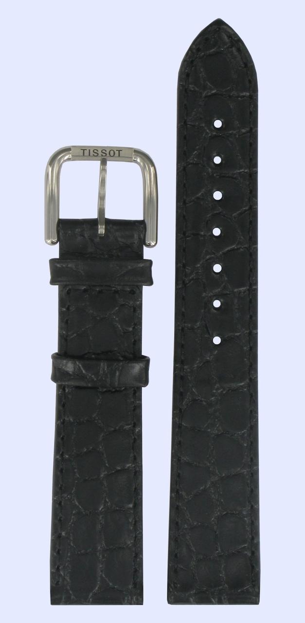 Watch strap Tissot T52142112A Leather Black 18mm