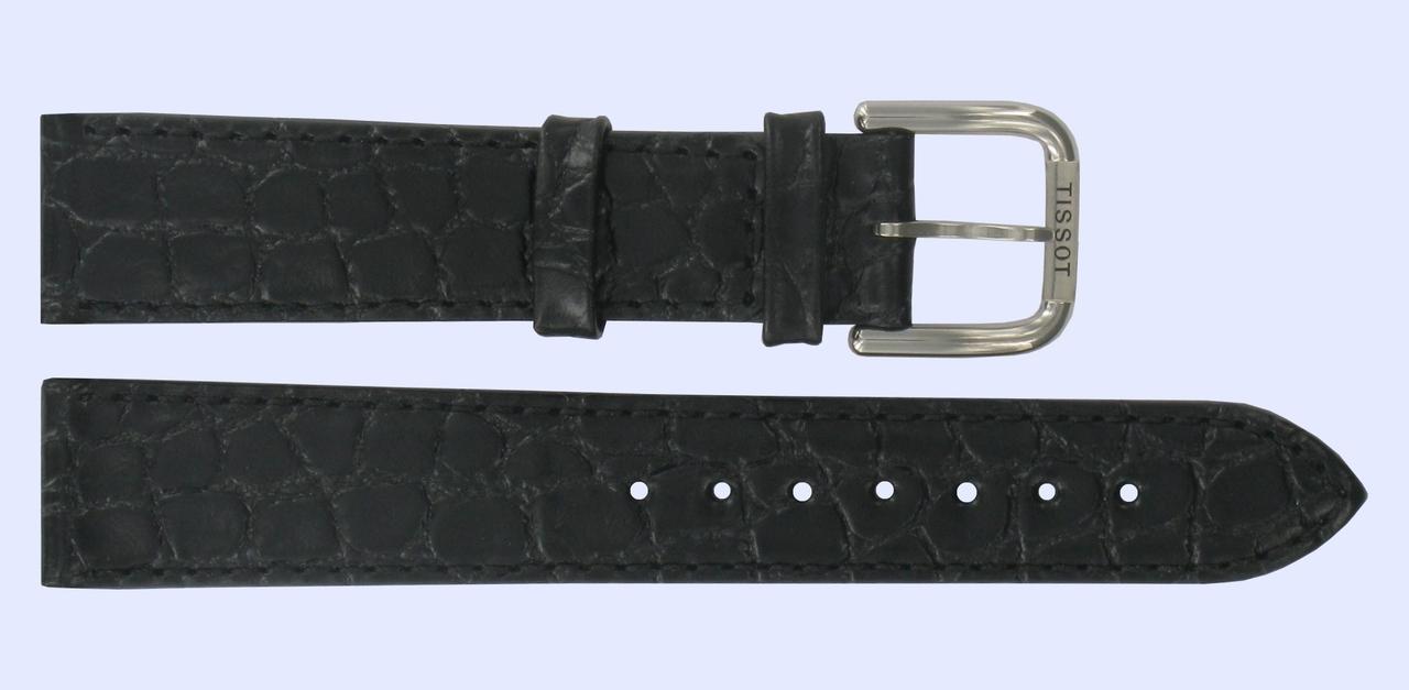 Watch strap Tissot T600.1401816 / T600013056 Leather Black 18mm