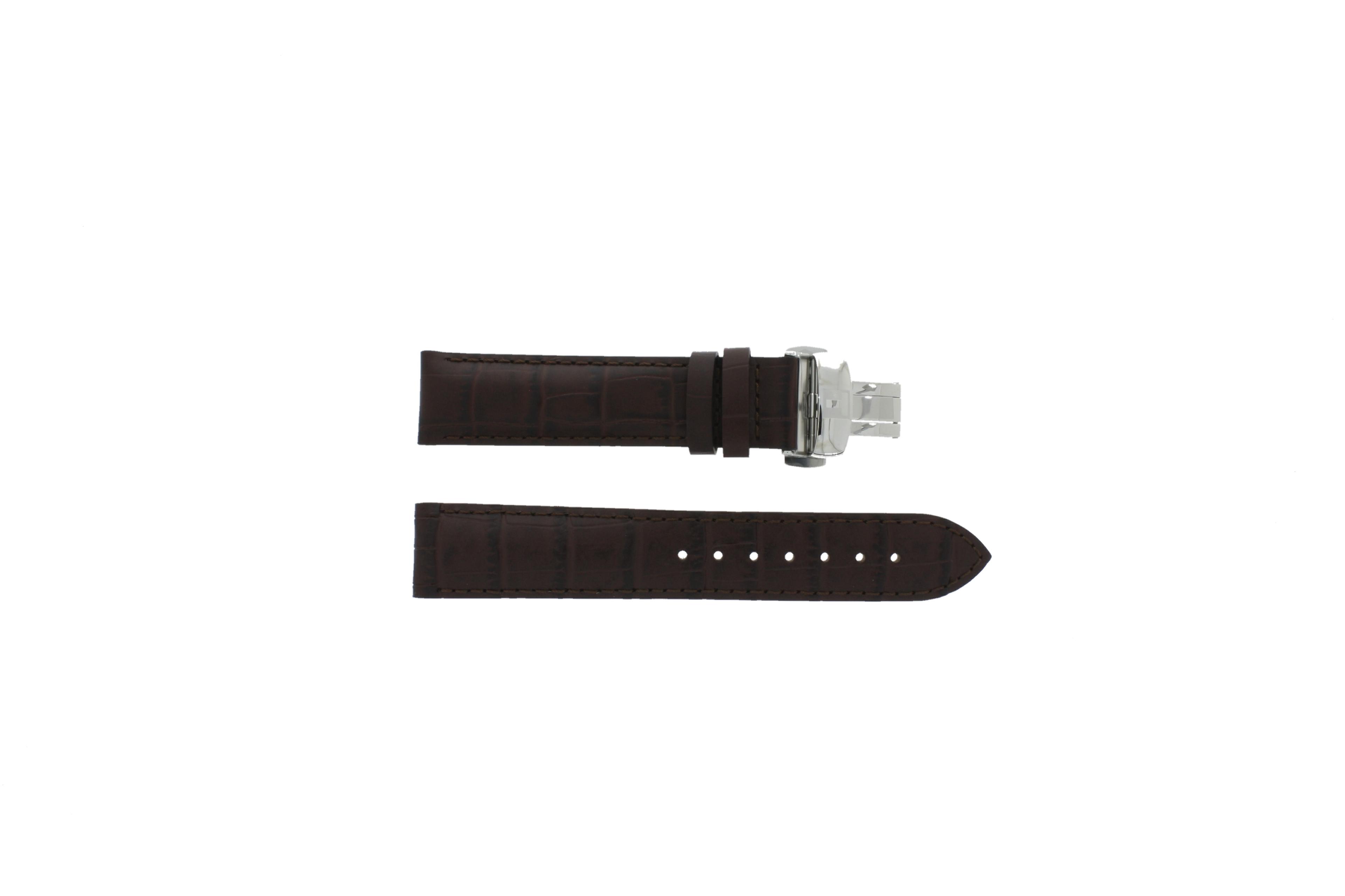 Watch strap Tissot T361.461 PRC-200 / T600013367 Croco leather Brown 19mm