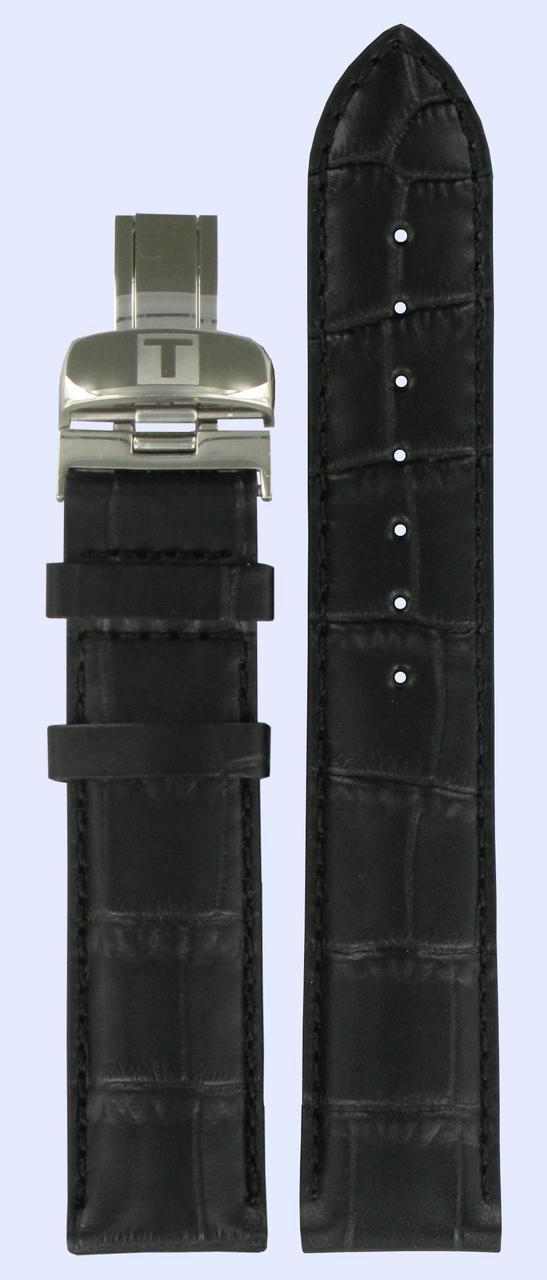 Watch strap Tissot T600013369 Leather Black 19mm