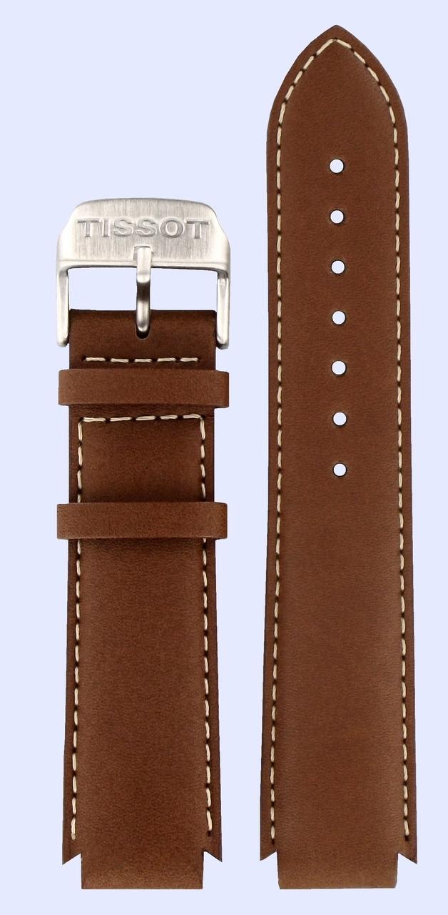 Watch strap Tissot T12141681A Leather Brown