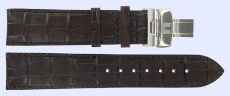 Watch strap Tissot T600013500 Leather Dark brown 20mm