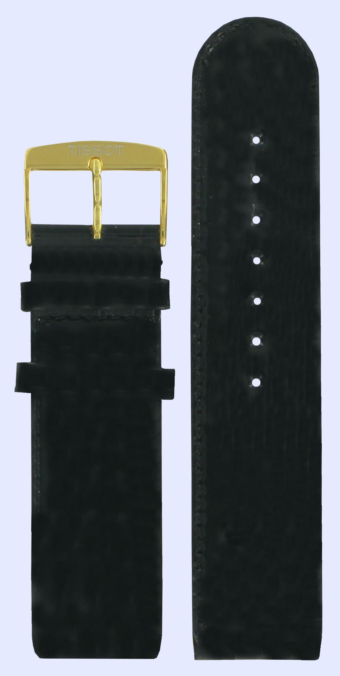 Watch strap Tissot T600013555 Leather Black 22mm