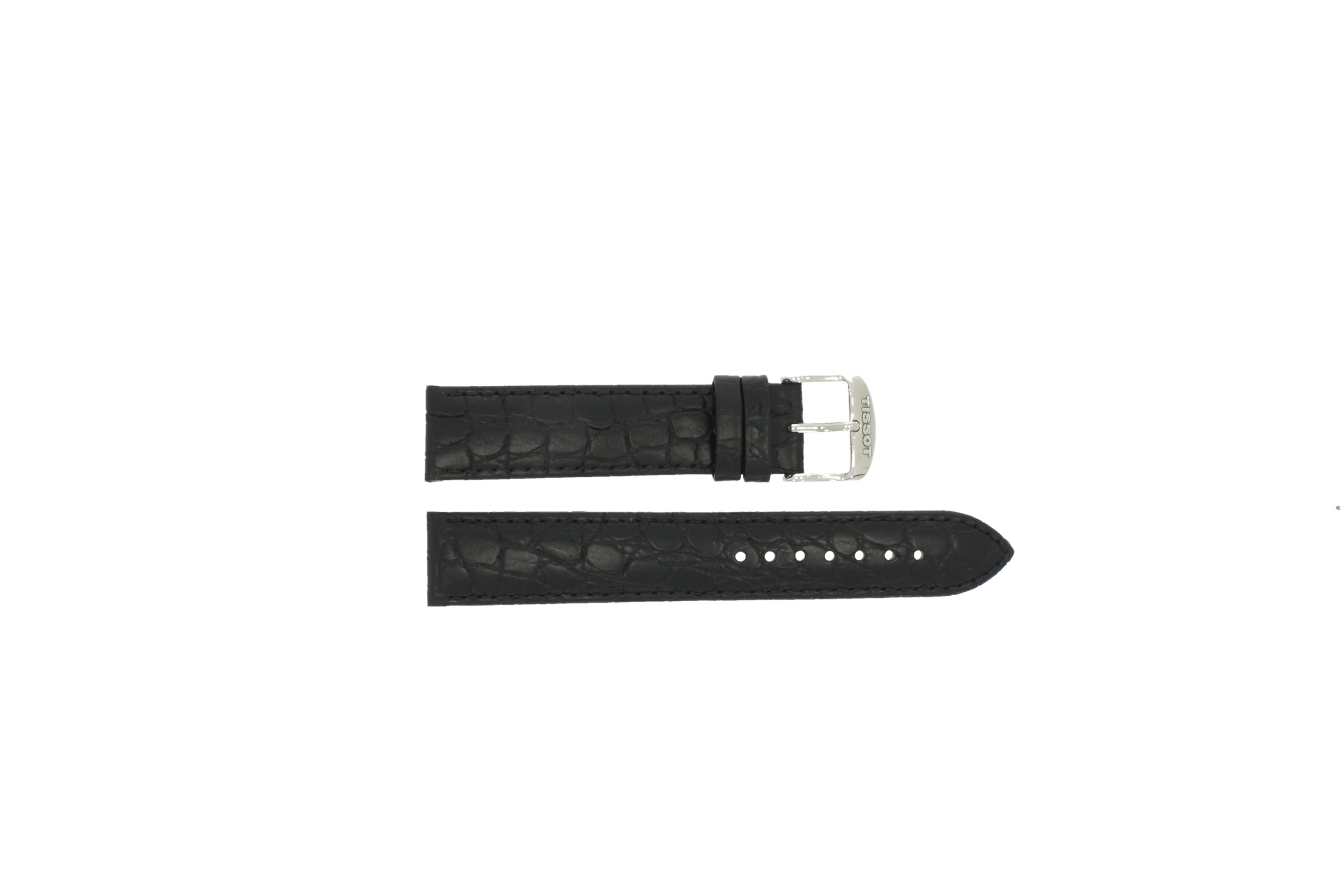 Watch strap Tissot T033.410 Classic Dream / T600027535 Croco leather Black 19mm