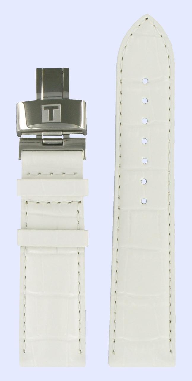 Watch strap Tissot T600027688.T0055101611600A Leather White 20mm