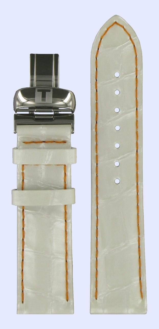 Watch strap Tissot T600031659. size S Leather White 19mm