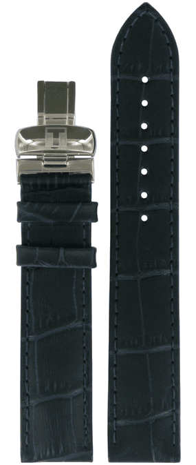 Watch strap Tissot T0554101604700 / T600032781 Leather Blue 19mm