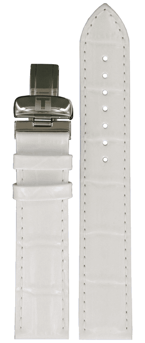 Watch strap Tissot T600032782 Leather White 19mm