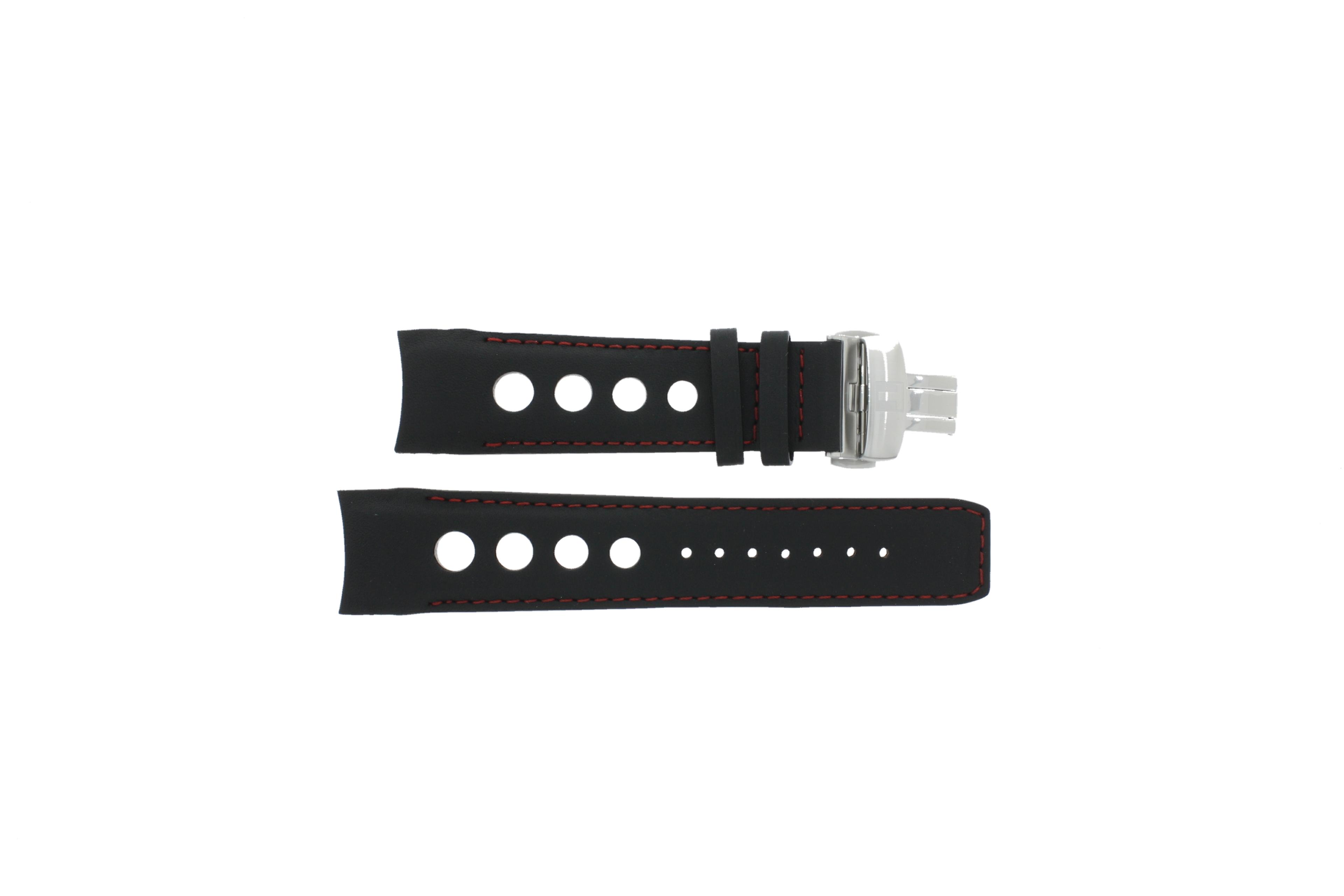 Watch strap Tissot T0794272605700A / T610034296 Leather Black 23mm