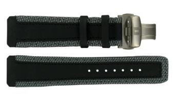 Watch strap Tissot T600035308 Leather/Textiles Black 22mm