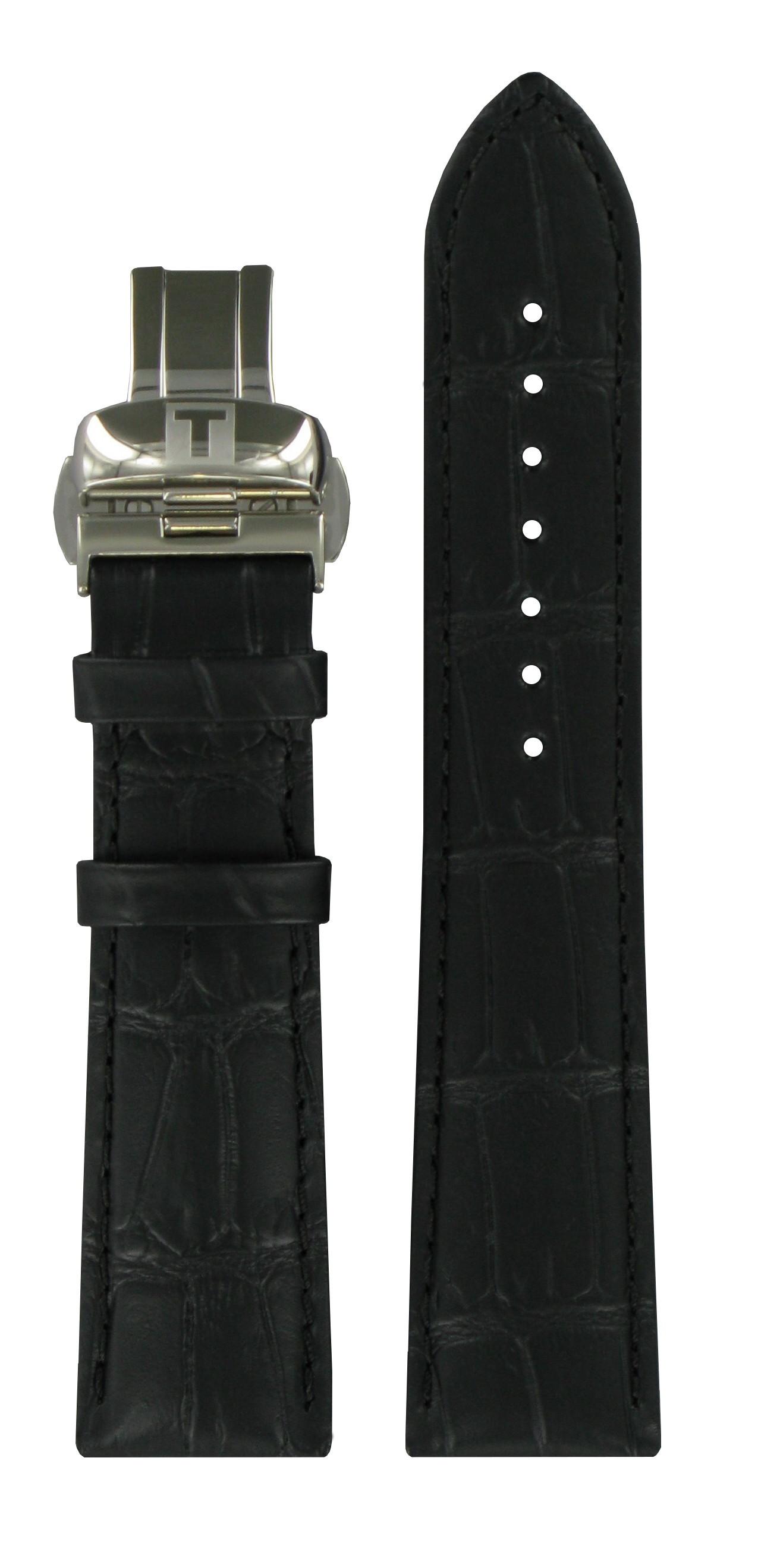 Watch strap Tissot T099.407.16.058.00 / T600035976 Leather Black 21mm